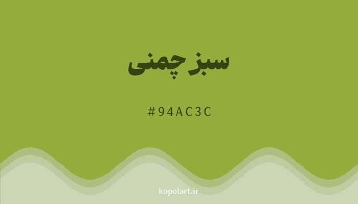 رنگسبز چمنی با کد هگزادسیمال 94AC3C