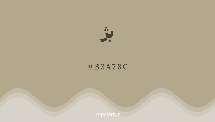 رنگ بژ با کد B3A78C