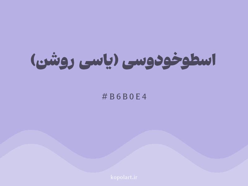 رنگ اسطوخودوسی (یاسی روشن) با کد هگزادسیمال B6B0E4