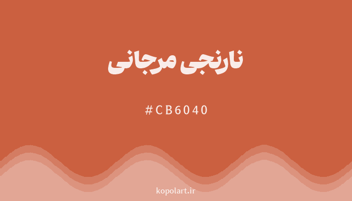 رنگ نارنجی مرجانی با کد هگزادسیمال CB6040