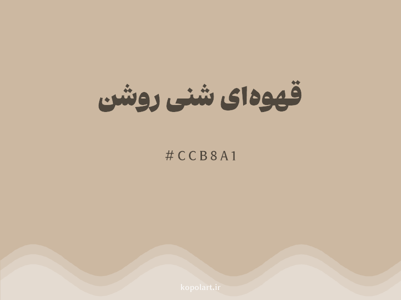 رنگ قهوهای شنی روشن با کد هگزادسیمال CCB8A1