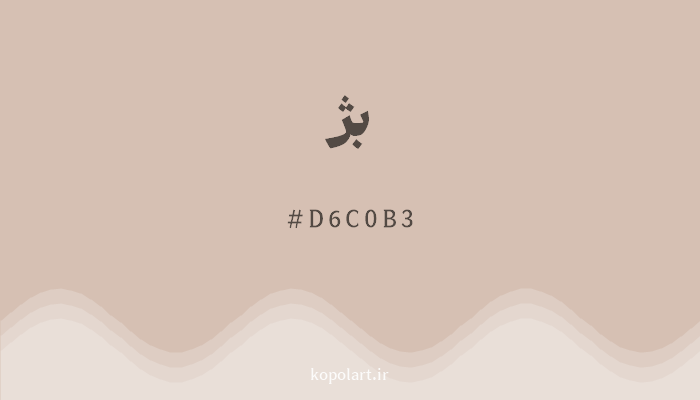 رنگ بژ با کد هگزادسیمال D6C0B3