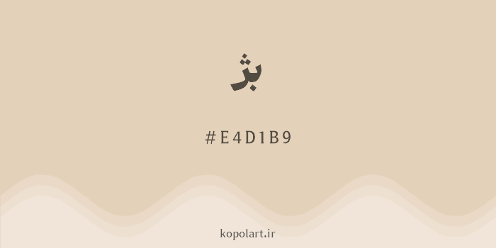 رنگ بژ با کد هگزادسیمال E4D1B9