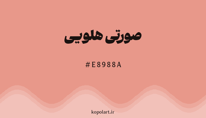 رنگصورتی هلویی با کد هگزادسیمال E8988A