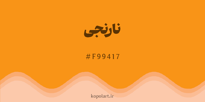 رنگ نارنجی با کد هگزادسیمال F99417