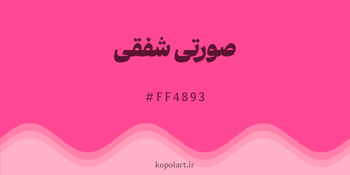 رنگ صورتی شفقی با کد هگزادسیمال FF4893