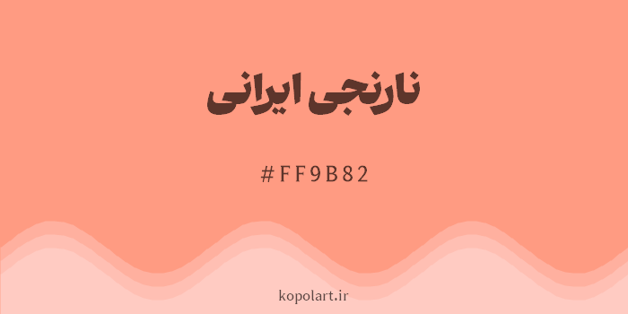 رنگ نارنجی ایرانی با کد هگزادسیمال FF9B82