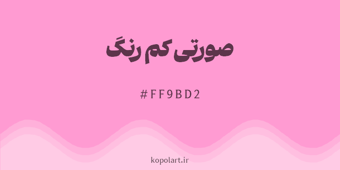رنگ صورتی کم رنگ با کد هگزادسیمال FF9BD2