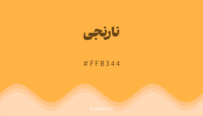 رنگ نارنجی با کد هگزادسیمال FFB344