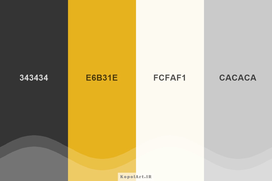 پالت رنگ خاص و شیک طلایی و مشکی
