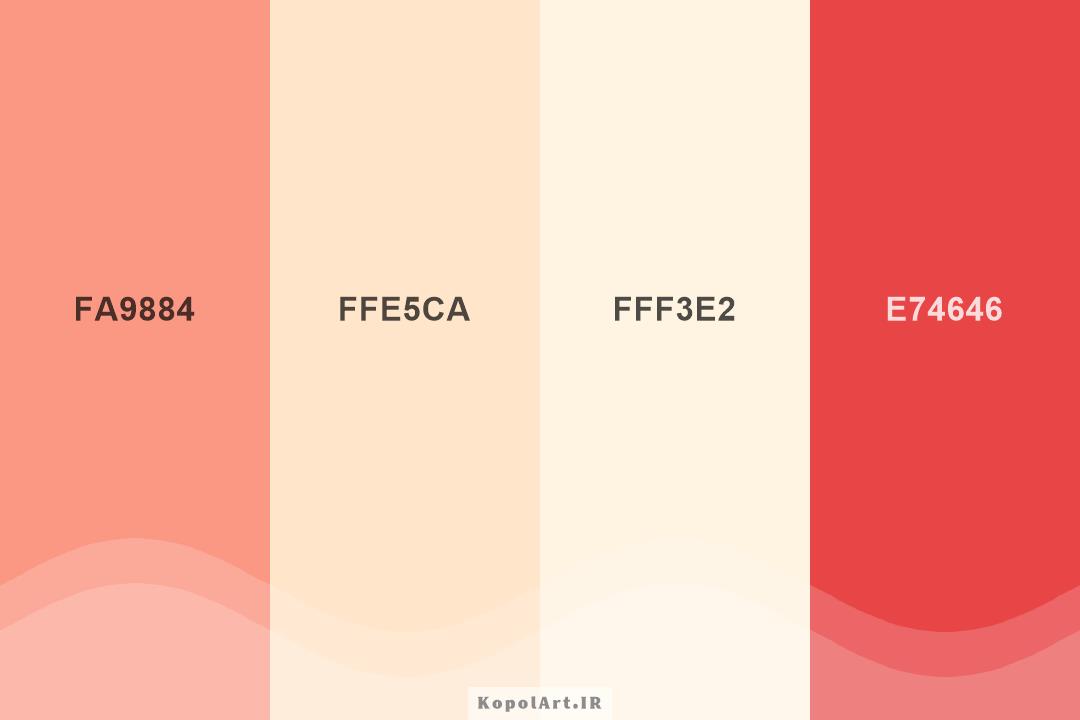 پالت رنگ هلویی، قرمز مرجانی وبژ (پالت رنگ ترند سال 1403)