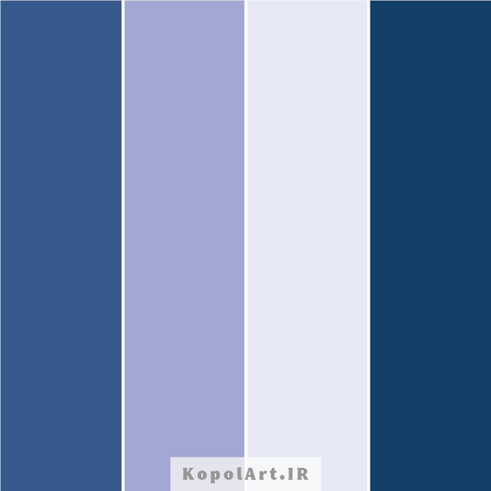 پالت رنگ بنفش یاسی و آبی سرمه‌ای