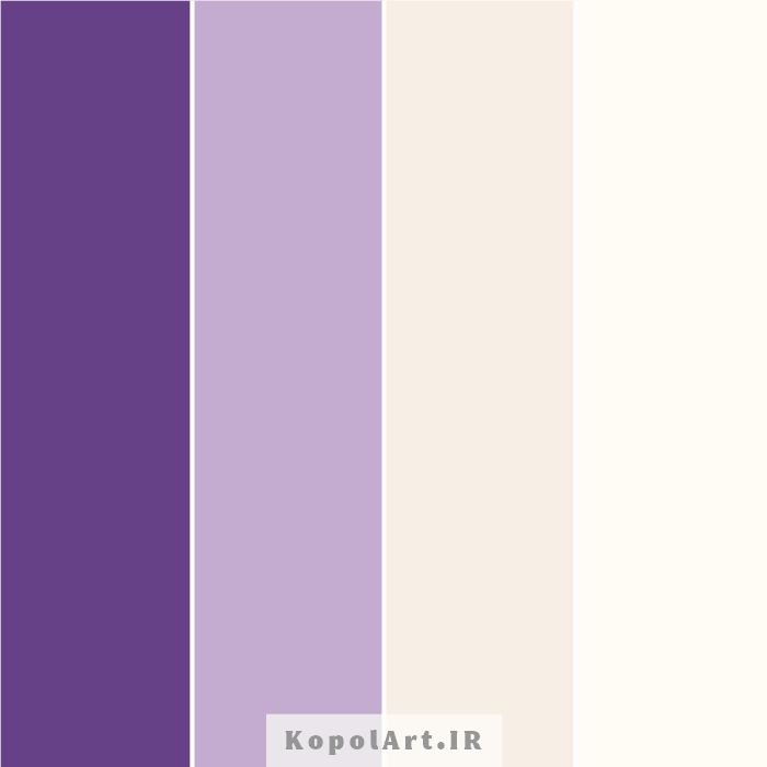 پالت رنگ بنفش باز، یاسی و بژ