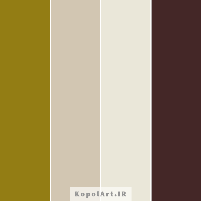 پالت رنگ زیتونی و قهوه‌ای شکلاتی
