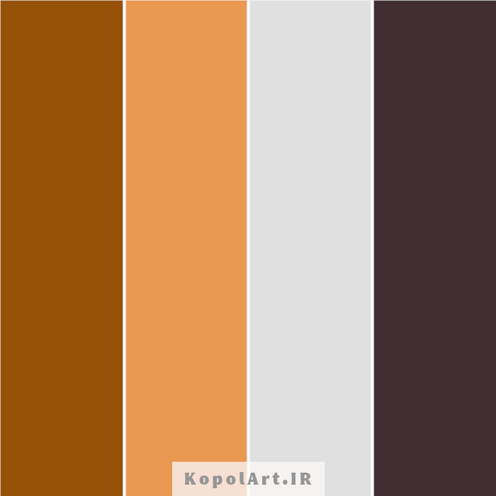 پالت رنگ قهوه‌ای، عسلی، کاکائویی و طوسی