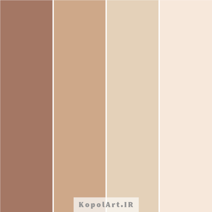 پالت رنگ قهوه‌ای موکا (PANTONE Mocha Mousse) و ماسه‌ای (رنگ سال 1404)