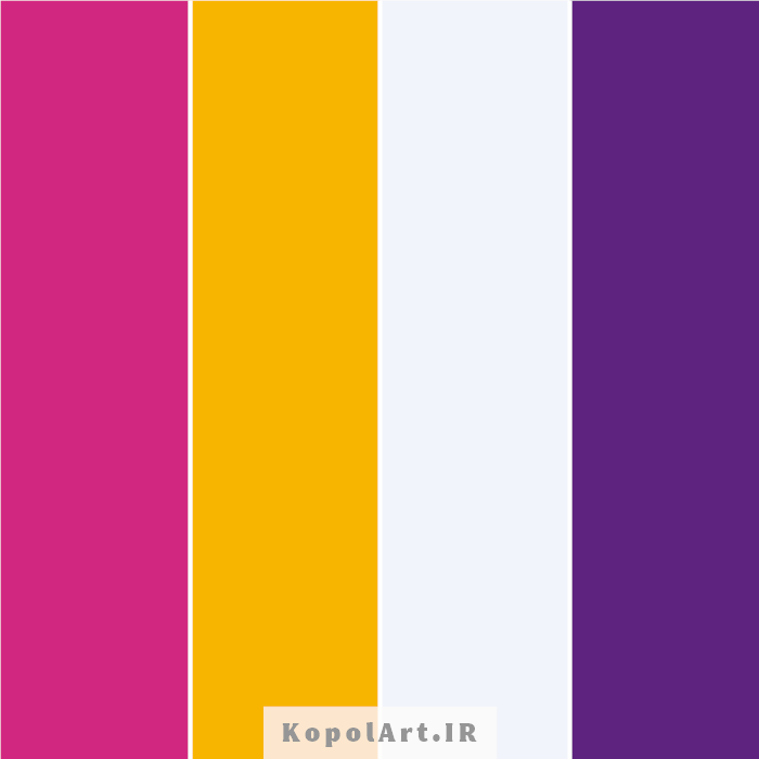 پالت رنگ صورتی، بنفش و نارنجی