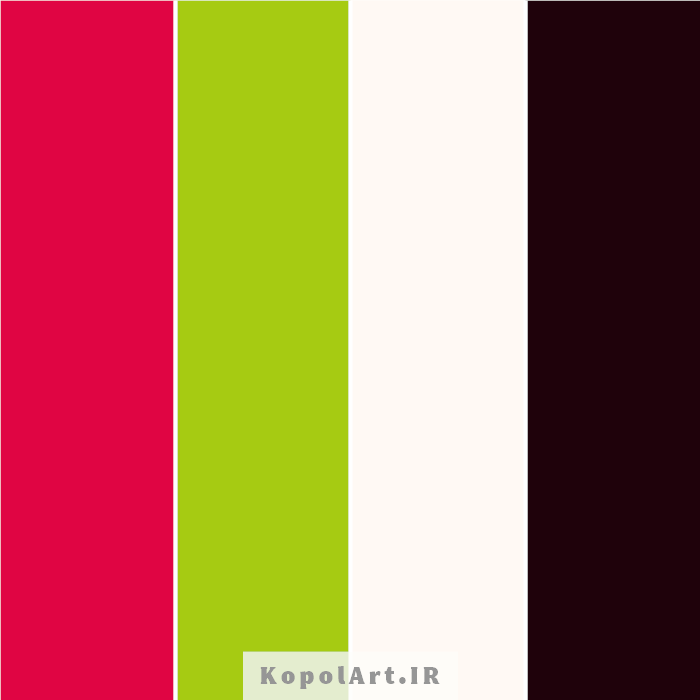 پالت رنگ هندوانه (سبز و قرمز)، تم شب یلدا