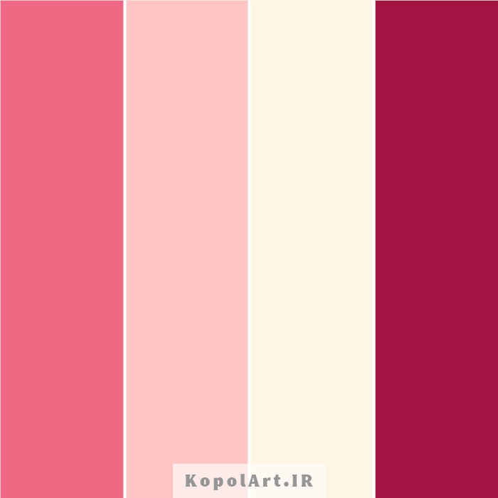 پالت رنگ قرمز پرشین، گلبهی و کالباسی (پالت رنگ ترند سال 1402)