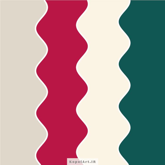 پالت رنگ قرمز زرشکی، سبز لجنی و بژ (پالت رنگ یلدایی هندوانه)