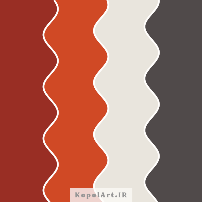 پالت رنگ خرمایی، نارنجی و بژ (تم پاییزی)