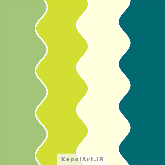 پالت رنگ بهاری سبز فسفری، یشمی و پسته ای