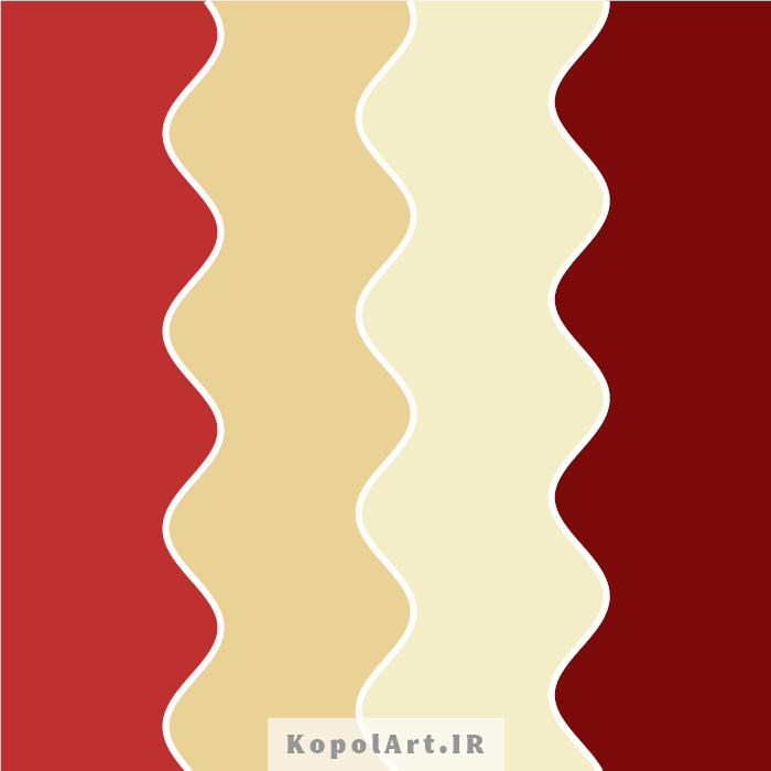 پالت رنگ قرمز زرشکی، گوجه ای و بژ