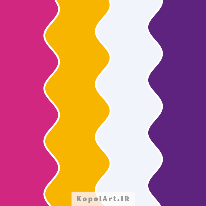 پالت رنگ صورتی، بنفش و نارنجی