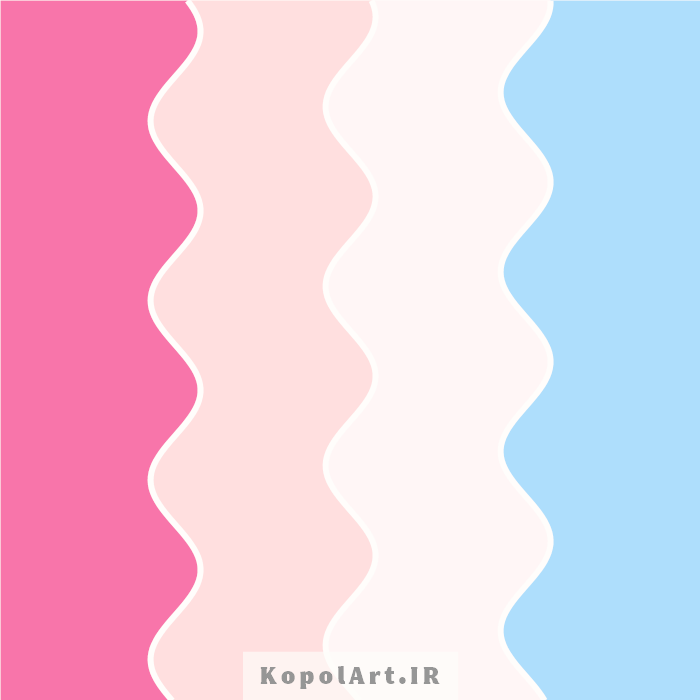 پالت رنگ صورتی گلبهی، صورتی پاستیلی و آبی آسمانی روشن