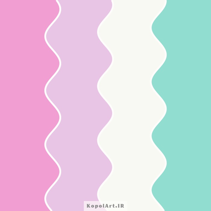 پالت رنگ پاستیلی صورتی چرک ملایم، یاسی، سبزآبی و سفید استخوانی