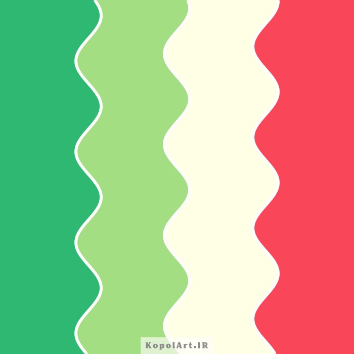 پالت رنگ سبز، قرمز و لیمویی، تم شب یلدا، پالت رنگ هندوانه