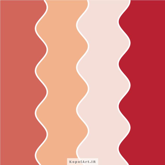 پالت رنگ قرمز عنابی، حنایی و هلویی (تم رنگ ولنتاین)