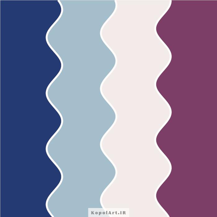 پالت رنگ سرمه ای، بنفش و آبی کبریتی