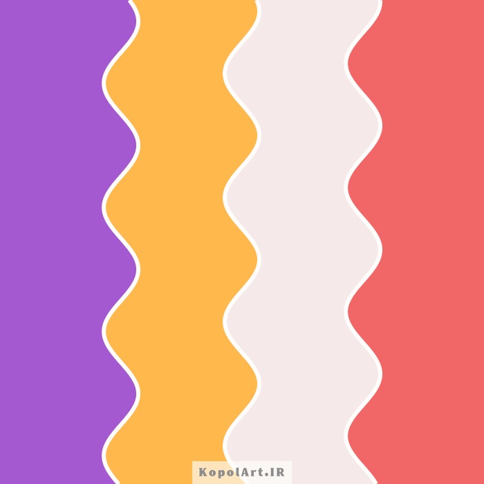 پالت رنگ قرمز مرجانی، بنفش ارکیده و نارنجی