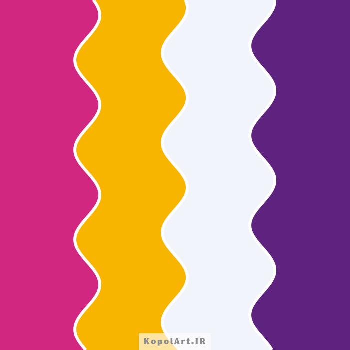 پالت رنگ صورتی، بنفش و نارنجی