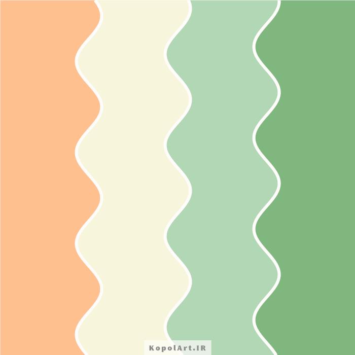 پالت رنگ پاستیلی هلویی، سبز و کرم استخوانی (پالت رنگ بهاری، پالت ترند 1403)