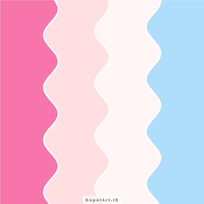 پالت رنگ صورتی گلبهی، صورتی پاستیلی و آبی آسمانی روشن