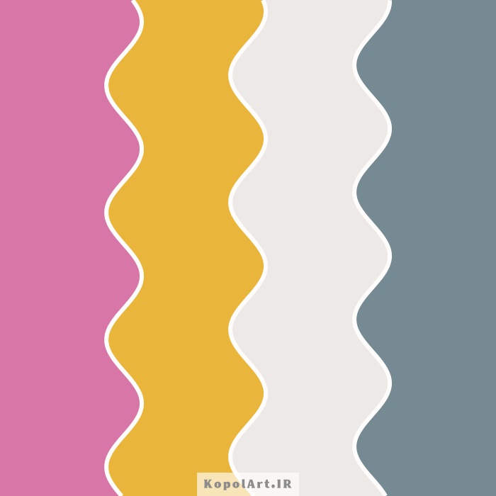 پالت رنگ خاکستری فیلی، سرخابی ملایم، زرد زعفرانی و بژ باز