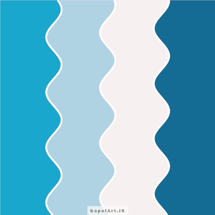 پالت رنگ آبی درباری، آبی دریایی و آسمانی