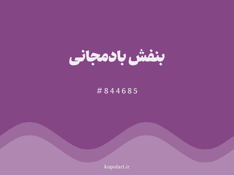 رنگ بنفش بادمجانی با کد هگزادسیمال 844685