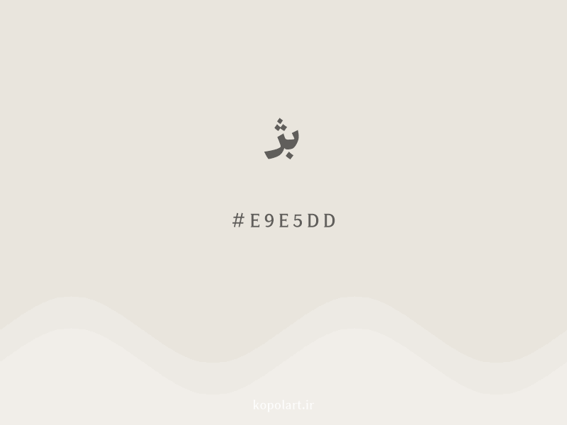 رنگ بژ با کد هگزادسیمال E9E5DD