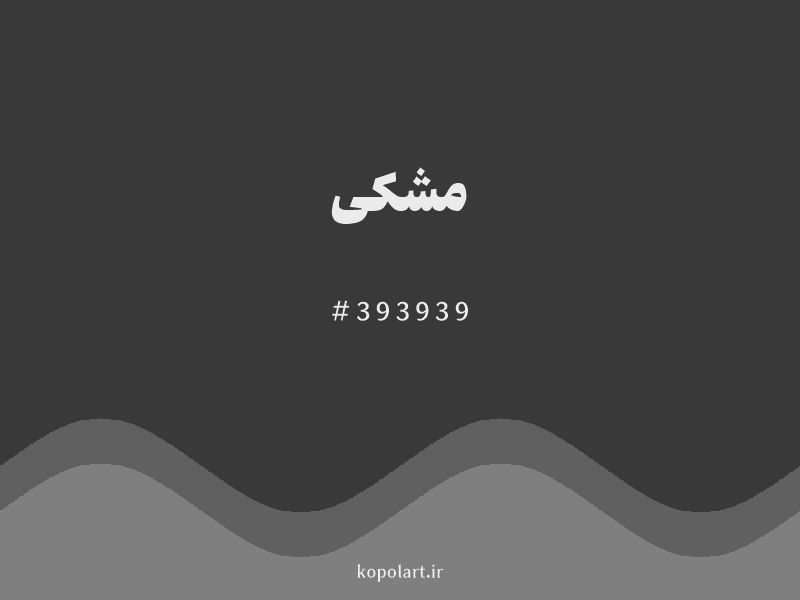 رنگ مشکی با کد هگزادسیمال 393939