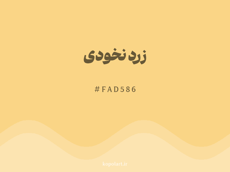 رنگ زرد نخودی با کد هگزادسیمال FAD586