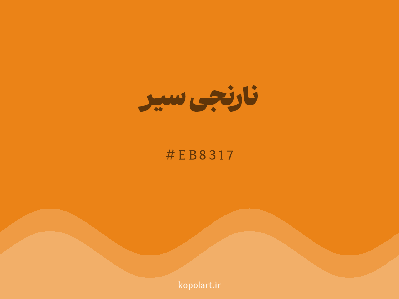 رنگ نارنجی سیر با کد هگزادسیمال EB8317 و نام لاتین Dark Orange Color