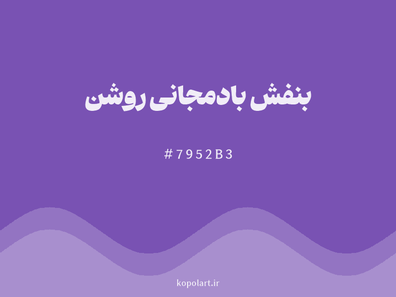 رنگ بنفش بادمجانی روشن با کد هگزادسیمال 7952B3