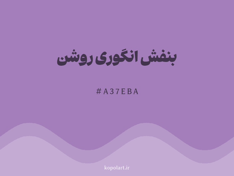 رنگ بنفش انگوری روشن با کد هگزادسیمال A37EBA و نام لاتین Light Grape Purple Color