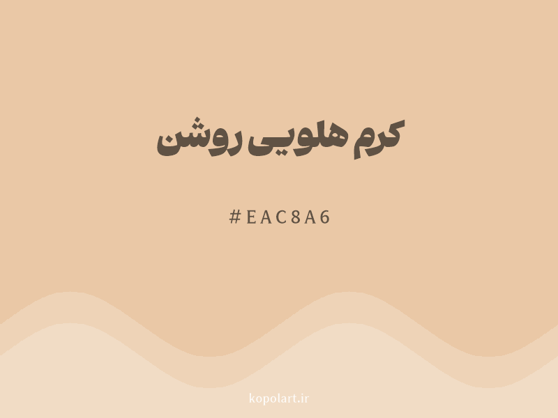رنگ کرم هلویی روشن با کد هگزادسیمال EAC8A6 و نام لاتین Light Peach Cream Color