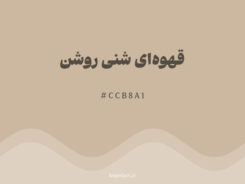 رنگ قهوه‌ای شنی روشن با کد هگزادسیمال CCB8A1