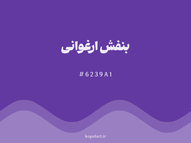 رنگ بنفش ارغوانی با کد هگزادسیمال 6239A1
