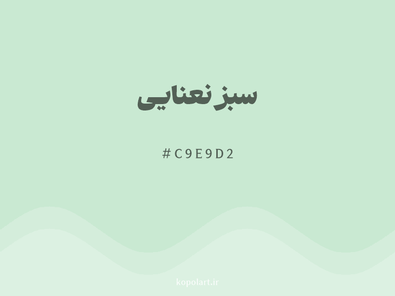 رنگ سبز نعنایی با کد هگزادسیمال C9E9D2
